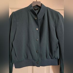 Tahari Deep Green Bomber Jacket